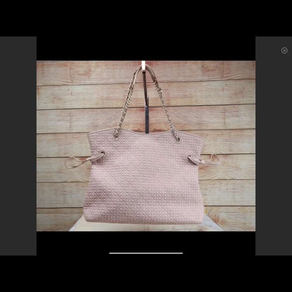 Tory Burch Bryant Quilted leather floral tote - Picture 3 of 8